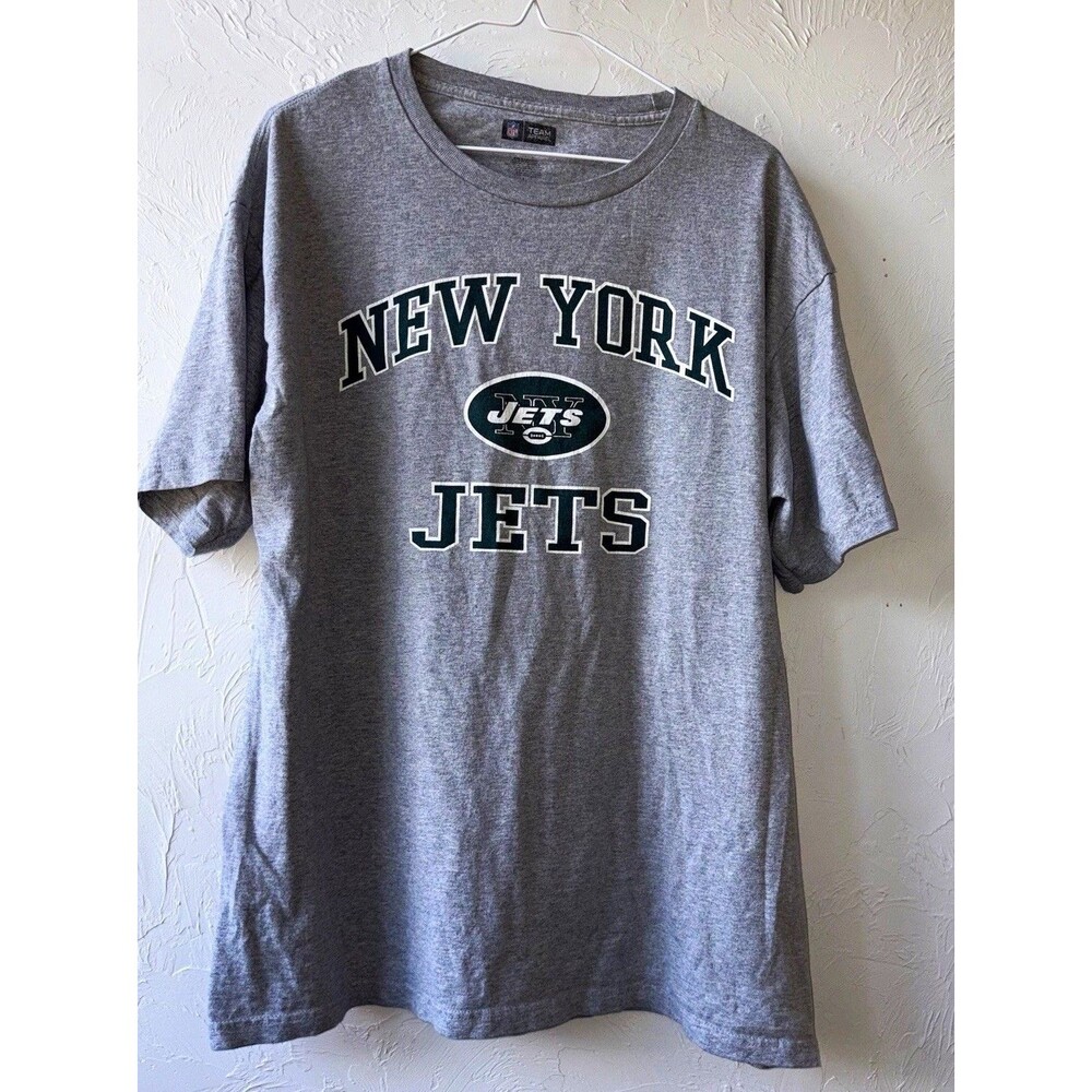 NFL Team Apparel New York Jets NFL Football Shirt T-Shirt Size L Gray